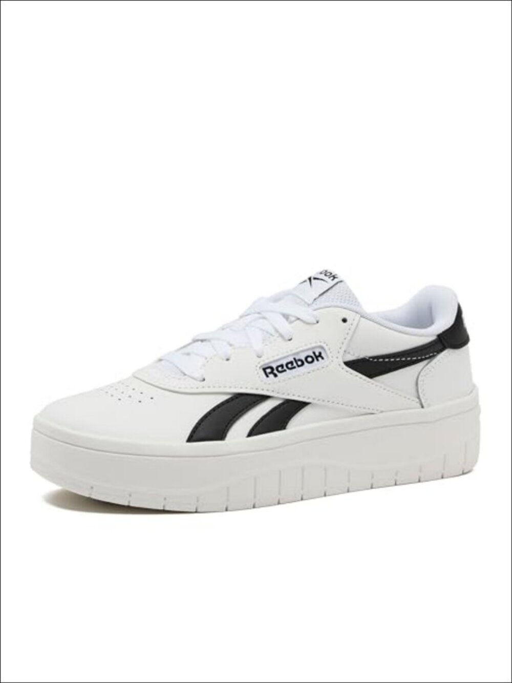 Platform Sneakers Leather Lace-Up Casual Walking Shoes